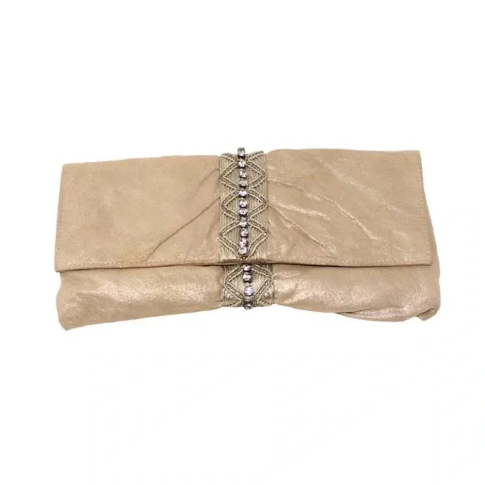 Anthropologie Deepa Gurnani Leather Clutch Bag
